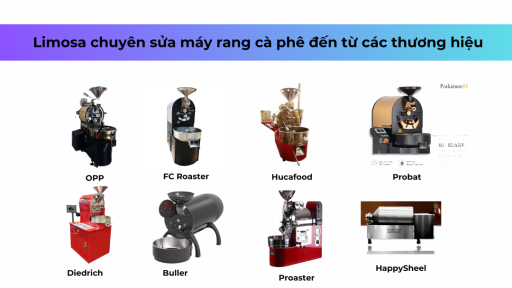 Limosa nhận sửa máy pha cà phê đến từ các thương hiệu