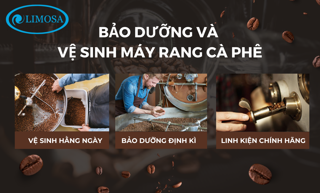 Bảo dưỡng và vệ sinh máy rang cà phê Limosa